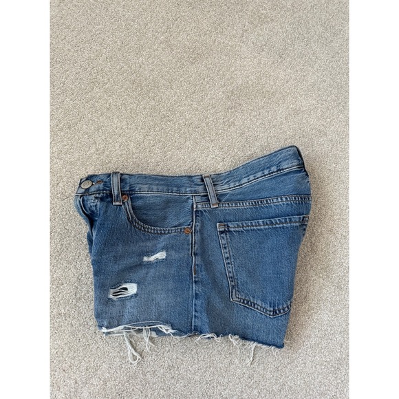 Aeropostale Denim Jean Shorts Distressed Cutoff Blue Size 4 - Picture 5 of 6